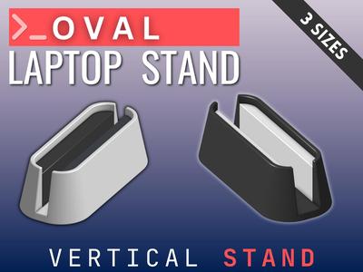 Oval - Laptop Vertical Stand (NO AMS)
