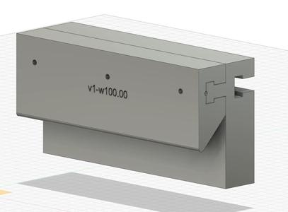 Frenchfinity French Cleat Wall Anchor | Plate - uncluttered parametric Fusion360 Version   