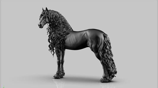 Friesian horse  -  3D Sculpting
