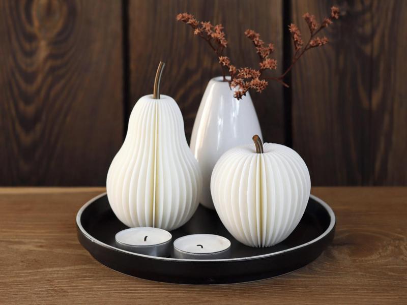 Paper Apple & Pear: Minimalist Elegant Fall Decor