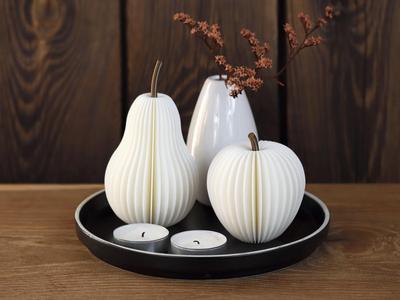 Paper Apple & Pear: Minimalist Elegant Fall Decor