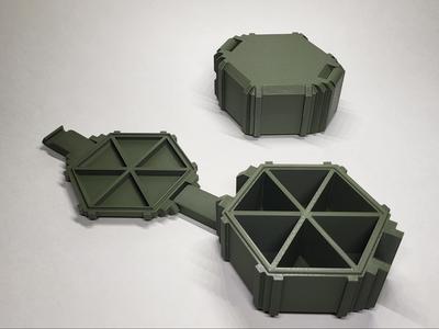 MilHex - Box sectioned rugged printinplace Box