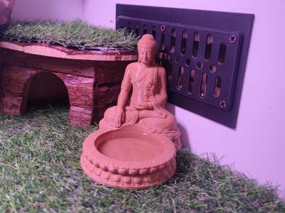 Buddha reptile waterer