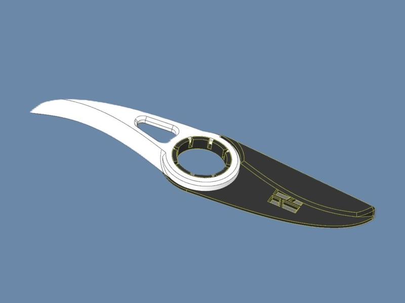 Plastic knife with folding function