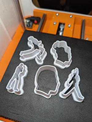 Multiple  Freddie Mercury Cookie Cutters 02cm - 10cm