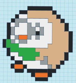 Rowlet Pokemon Pixel Art