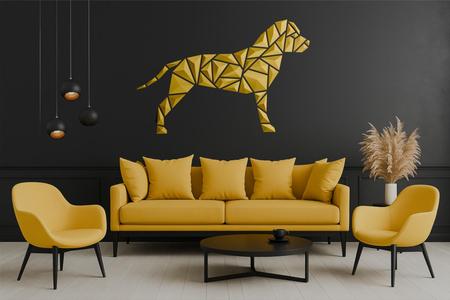 Geometric dog wall art - “Staffy-AmStaff style”