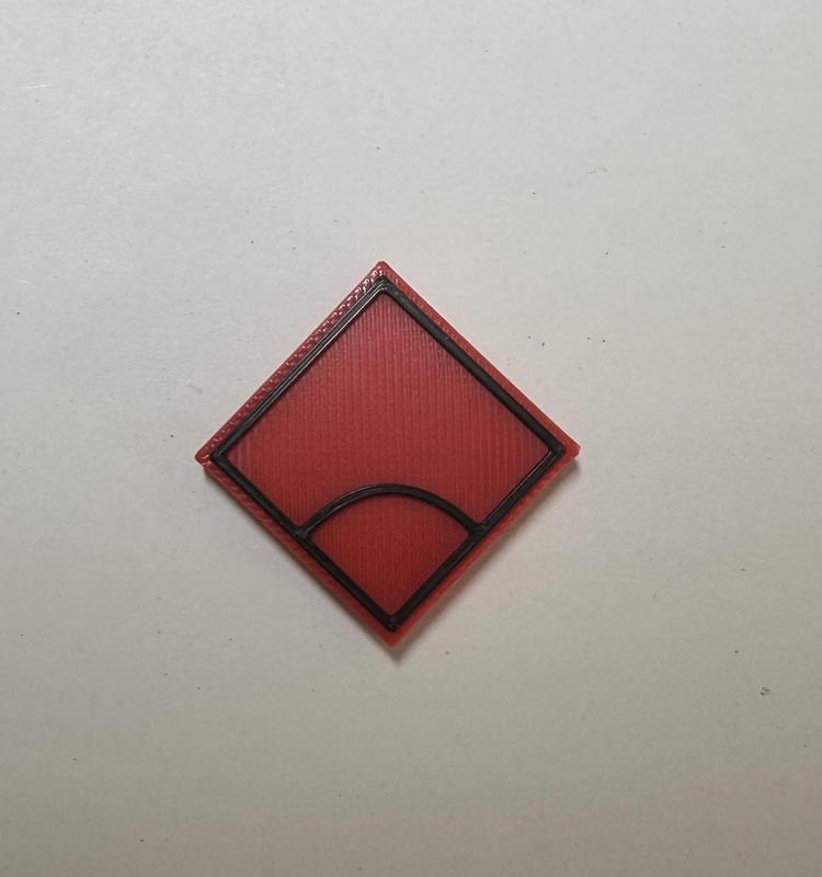 Militärisches Symbol Flugabwehr Rot (ohne Einheitsgröße)