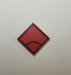 Militärisches Symbol Flugabwehr Rot (ohne Einheitsgröße)