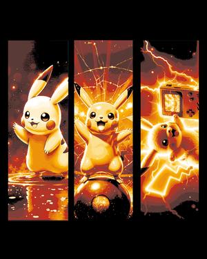 Fan art Pokémon love - Pikachu showing off for the portrait - set of bookmarks