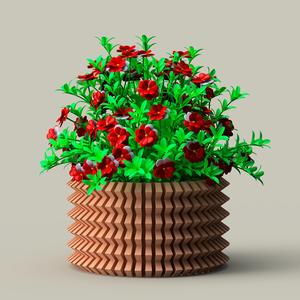 Flared Ribbed Planter