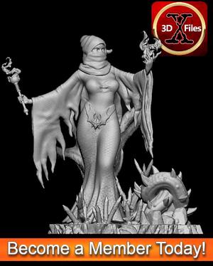 Shadow Weaver - MOTU Statue - 3D Print File STL - 3D Print Statue