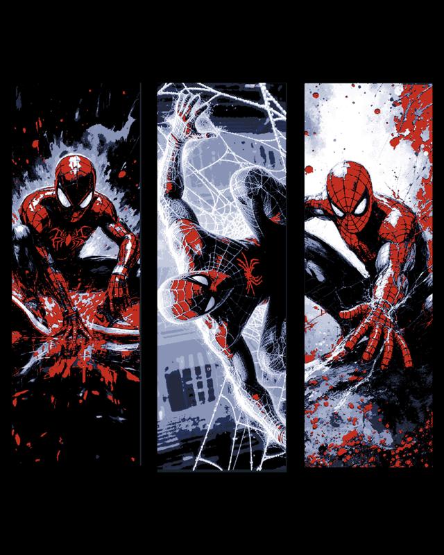 Fan Art Sketches of the friendly neighborhood Spiderman - Set of bookmarms
