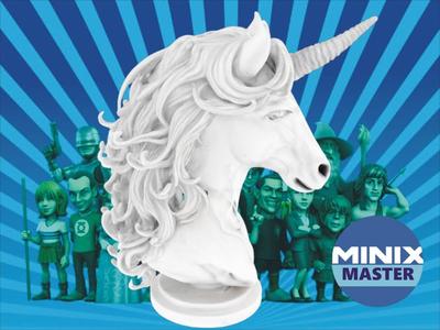 unicorn bust chess piece