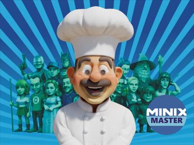 bust of a cheerful chef