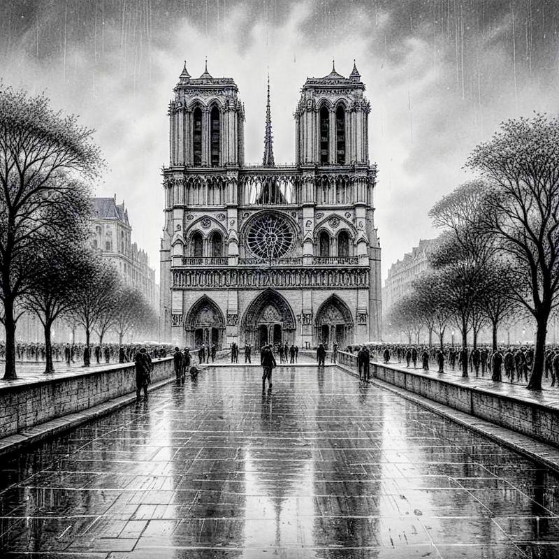 Hueforge Notre Dame Wall Art