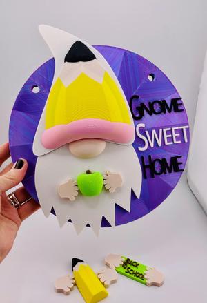 Magnetic Back to School Hat Gnome For Modular Sign
