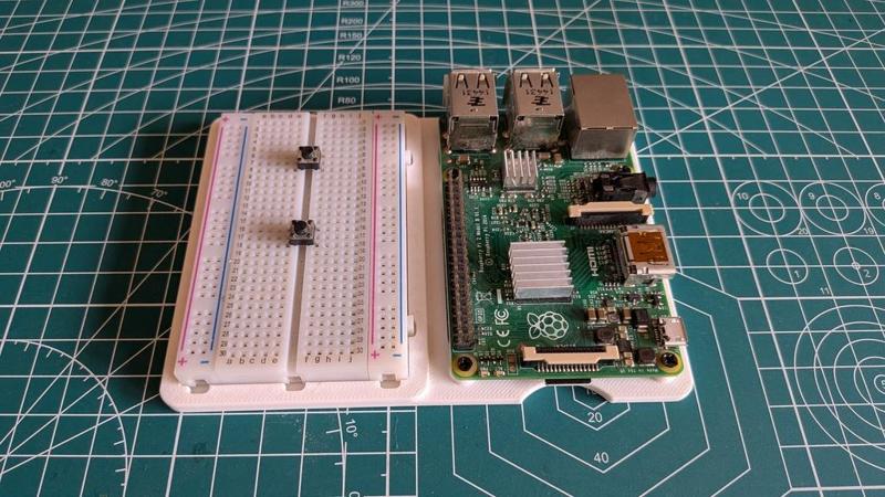 Handy Raspberry Pi and breadboard holder