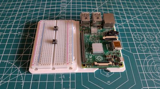Handy Raspberry Pi and breadboard holder