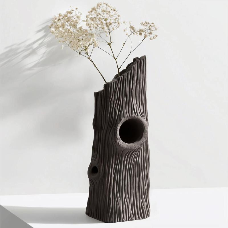 Tree Stump Vase – Nature Inspired 3D Printed Decor