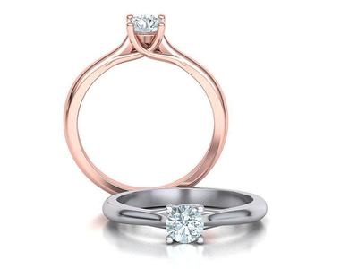 Classic Solitaire Engagement ring 4 prong design 3dmodel