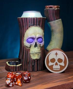 12oz Enchanted Log Can Cozy Dice Tower
