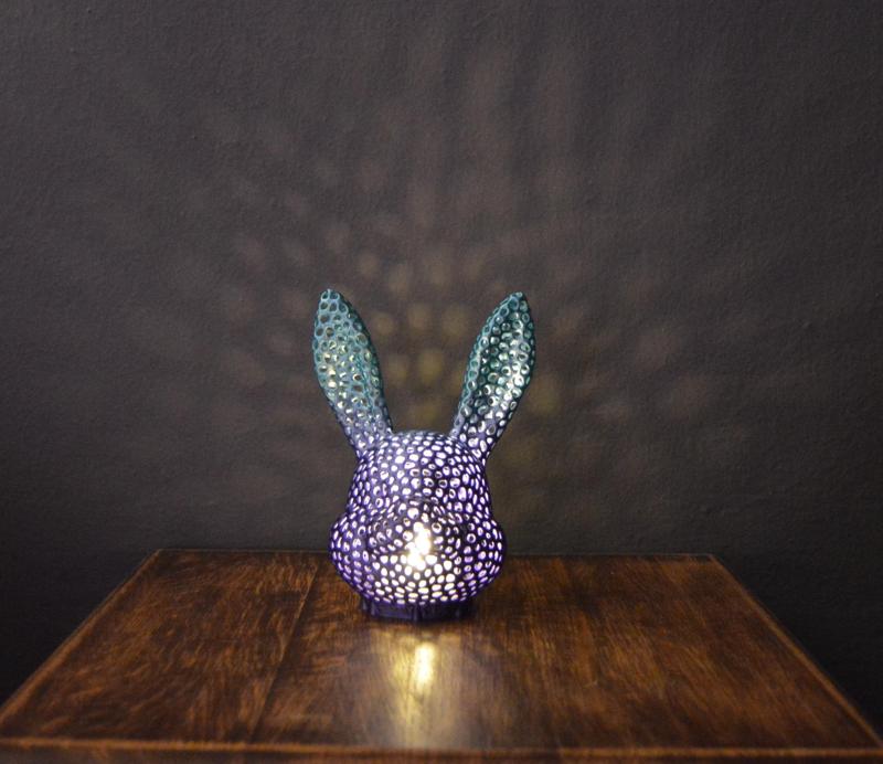 Voronoi easter bunny lamp