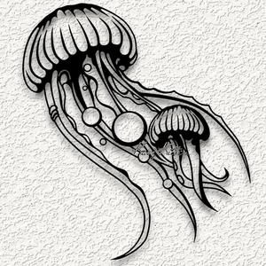 jellyfish wall art underwater sea life home decor