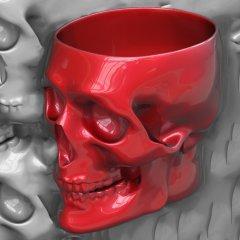 Red Skull Beer Mug