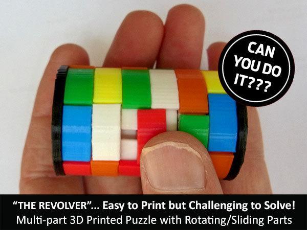 The "Revolver"... easy to print but challenging to solve!