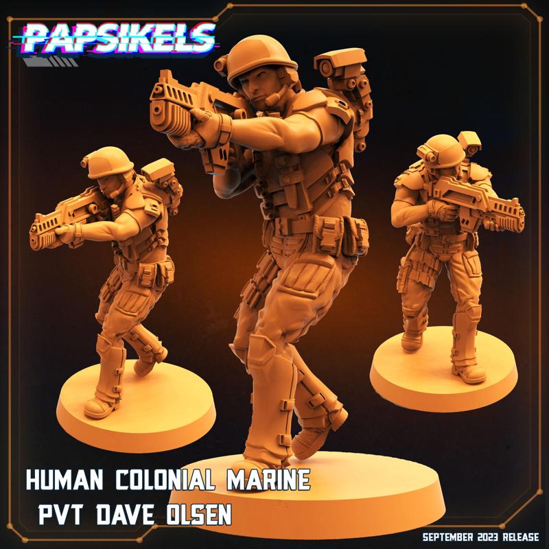 HUMAN COLONIAL MARINE PVT DAVE OLSEN