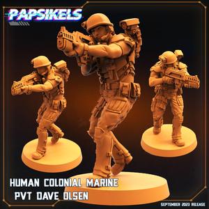HUMAN COLONIAL MARINE PVT DAVE OLSEN