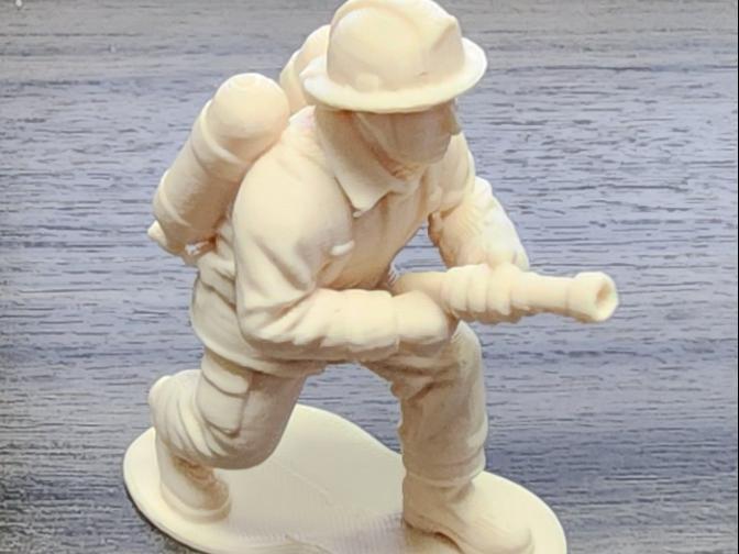 Fire Fighter Fireman Mini Miniature Model Statue