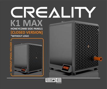 CREALITY K1max - SIDE PANELS WITHOUT LOGO [CLOSED + SPOOL HOLDER]   