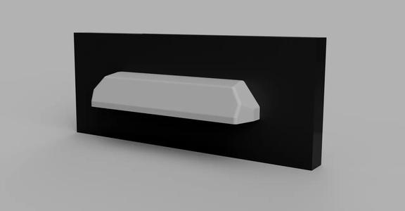 Drawer Handle - 129mm hole distance - no supports   