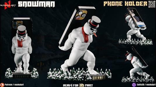 Snowman - Phone Holder - Collectible Legendary 3D Print Model