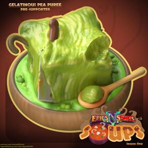 Gelatinous Pea Puree Miniature - pre-supported