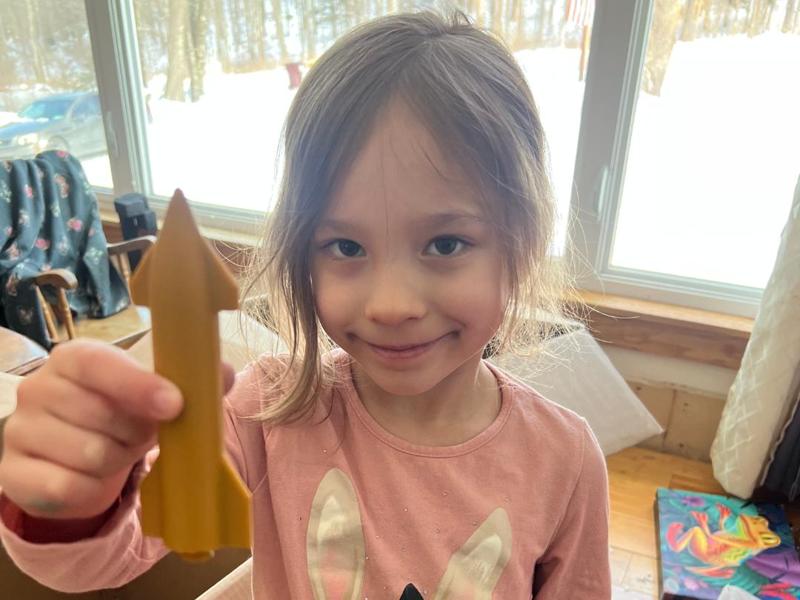 My daughter's rocket she made in fusion 360  