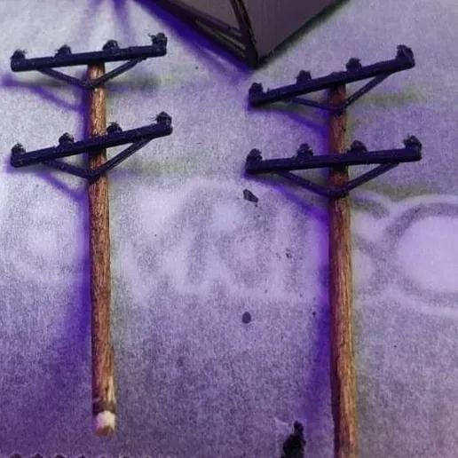 Model Railroad Utility Pole for scala N