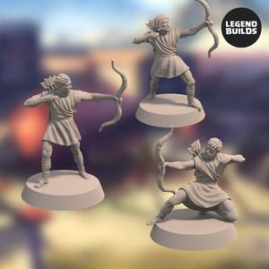 Bowmen of Mios Bundle (3 unique miniatures) - 3D printable miniature - STL file