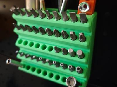 Pegboard Screwdriver Bit Organizer