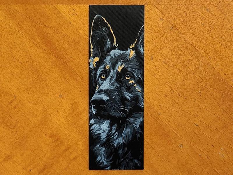 German Shepherd Bookmark - 4 Colours - Hueforge