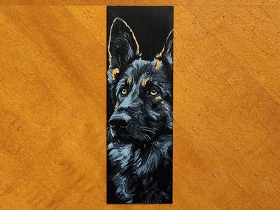 German Shepherd Bookmark - 4 Colours - Hueforge