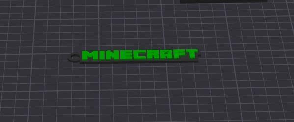 minecraft 1 color change print keychain (free for commercial use)