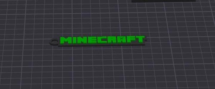 minecraft 1 color change print keychain (free for commercial use)