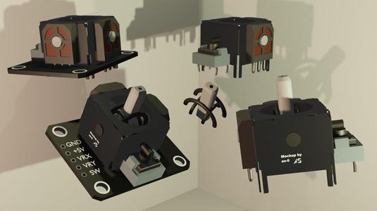 Mockup: KY-023 joystick module (more variants)