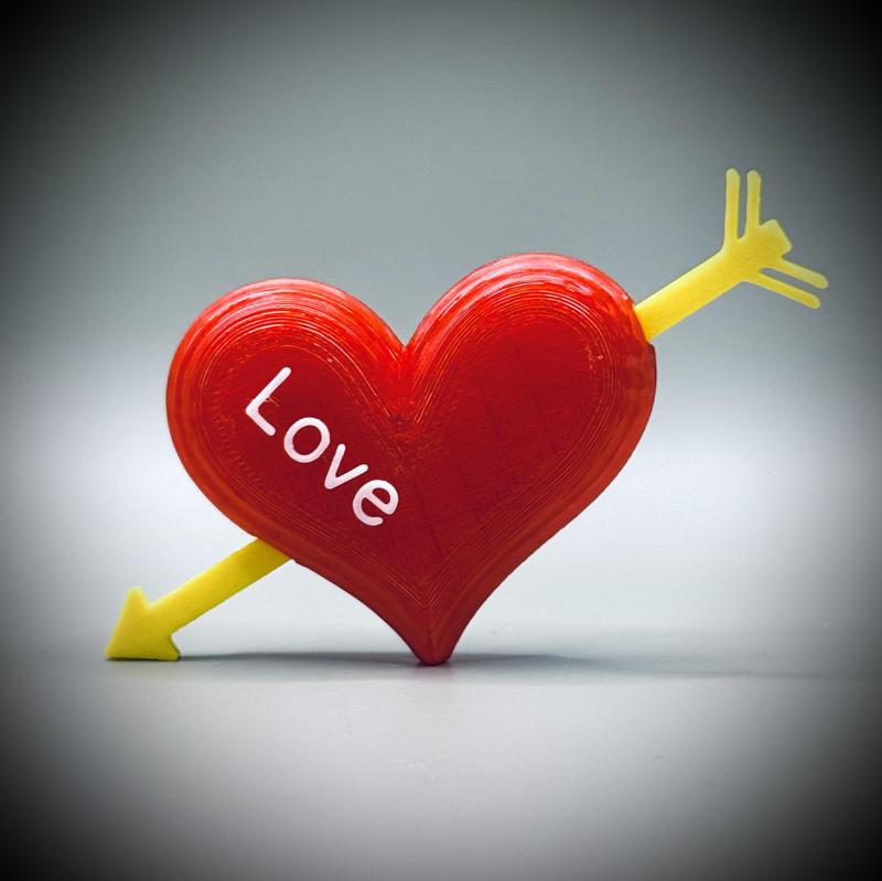 Standing Heart and Arrow
