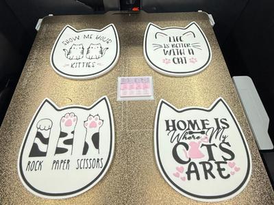 CAT COASTERS SET OF 4 with Coaster holder