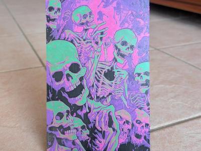Skull - Geen and Pink