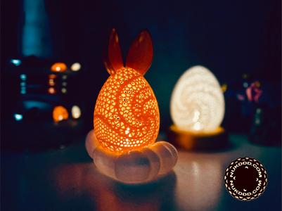 Easter Bunny Egg Lamp Wif Feet